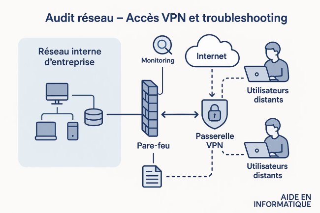 Audit réseau et cybersécurité:  Accès VPN instable et risques liés au télétravail