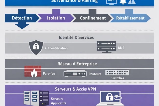 Coupure globale des services réseau et applicatifs en entreprise
