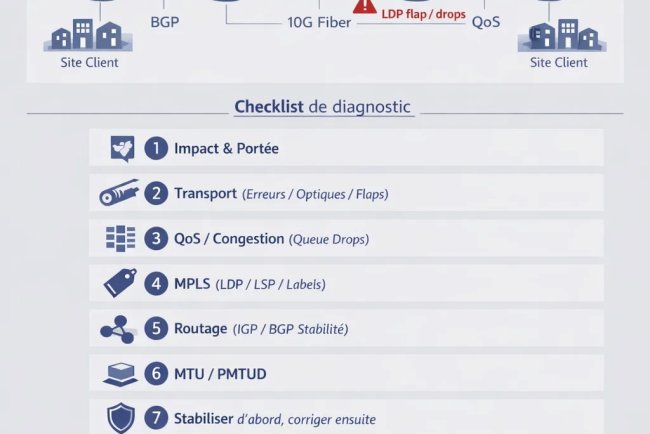 Cas du jour – Troubleshooting Backbone WAN/MAN (Cisco/Juniper) : latence, pertes, route flap