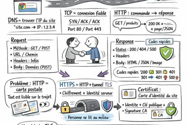 FILM RÉSEAU  Une journée de voyage avec HTTP / HTTPS (le vrai “sous le capot”)