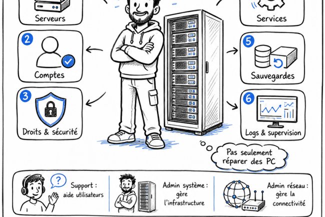 Admin système : le gardien des serveurs, des comptes et des services
