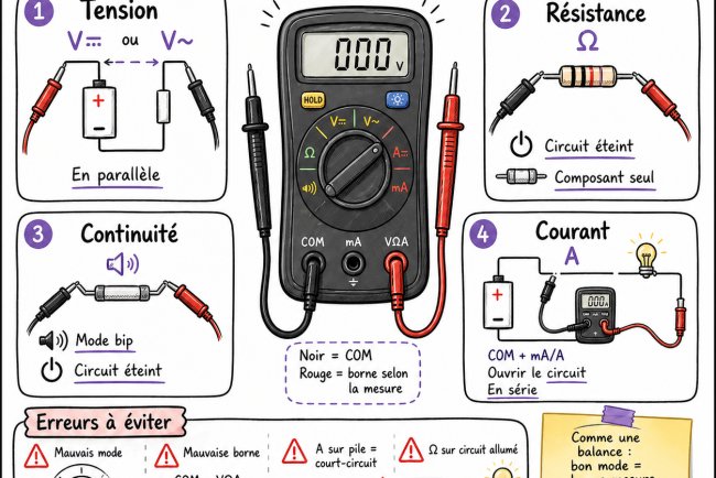 Comment bien utiliser un multimètre sans faire n’importe quoi