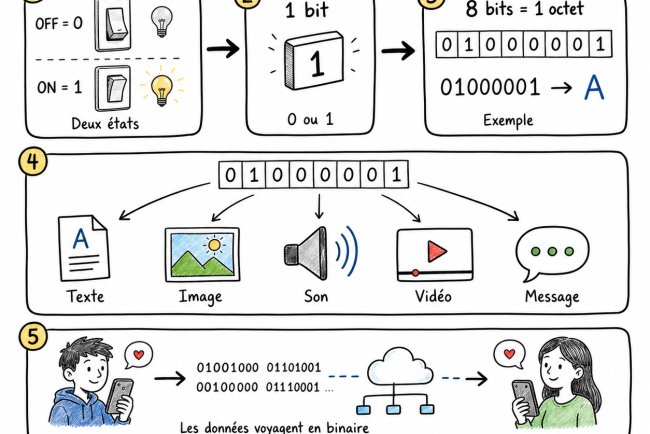 Les 0 et les 1 : le vrai B.A.-BA de l’informatique