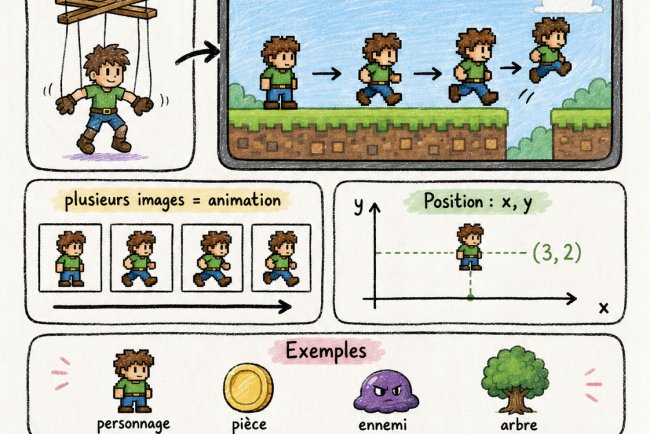 Les jeux vidéo et les maths derrière les jeux:  C’est quoi un sprite