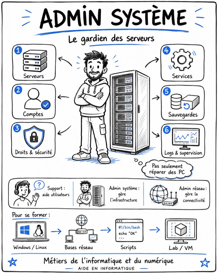 Admin système : le gardien des serveurs, des comptes et des services