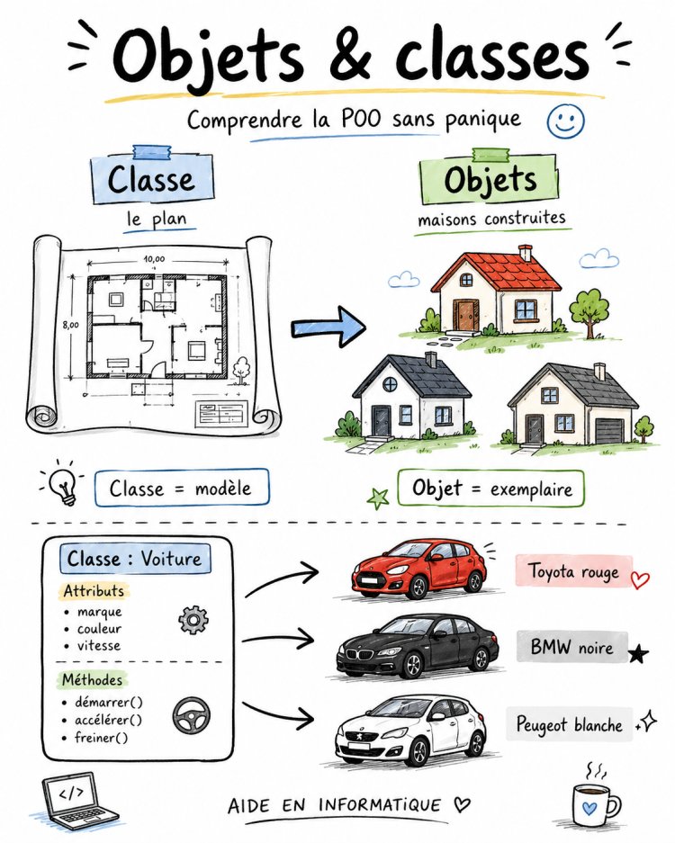 Les objets et classes : comprendre la POO sans panique