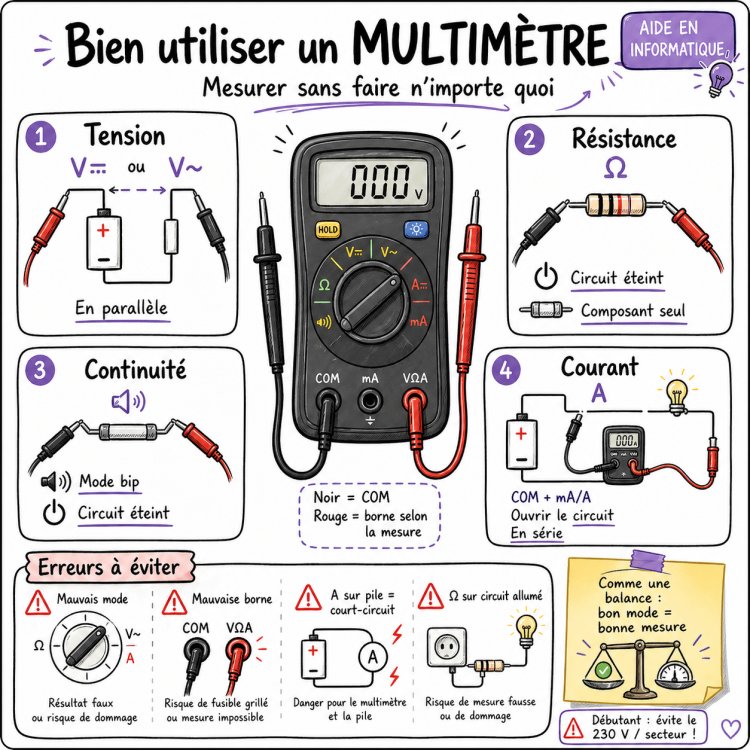 Comment bien utiliser un multimètre sans faire n’importe quoi