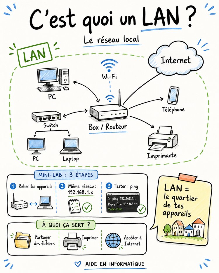 C’est quoi un LAN ? Le réseau local expliqué à ceux qui partent de zéro, voire de -1