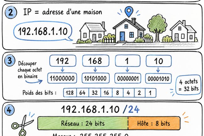 SUBNETTING : comment traduire une adresse IP en binaire sans paniquer ?