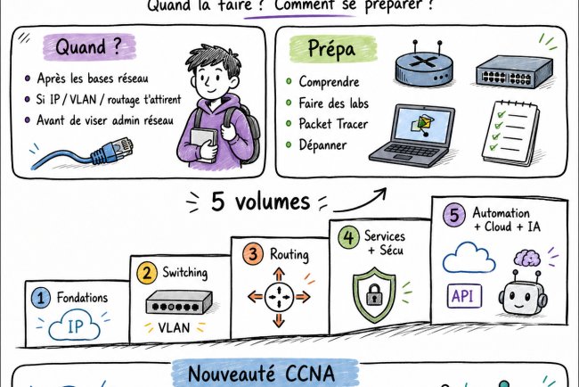  [CERTIFICATION CISCO] — CCNA : quand la préparer, comment s’y prendre… et pourquoi on parle maintenant d’IA et de Machine Learning dans les réseaux ?