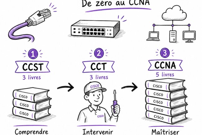 Cisco Sans Panique — De Zéro au CCNA : Parcours CCST, CCT et CCNA